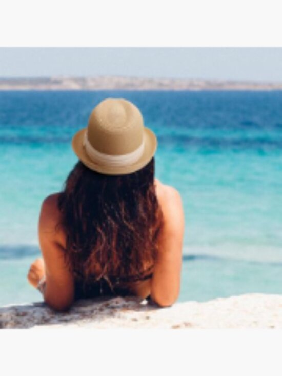 Straw Sun Hat Short Brim Panama Travel Fedora Roll Up Beach Cap UPF 50+ main image 7